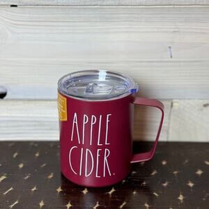 Rae Dunn Apple Cider Maroon Stainless Steel Insulated Mug with Lid